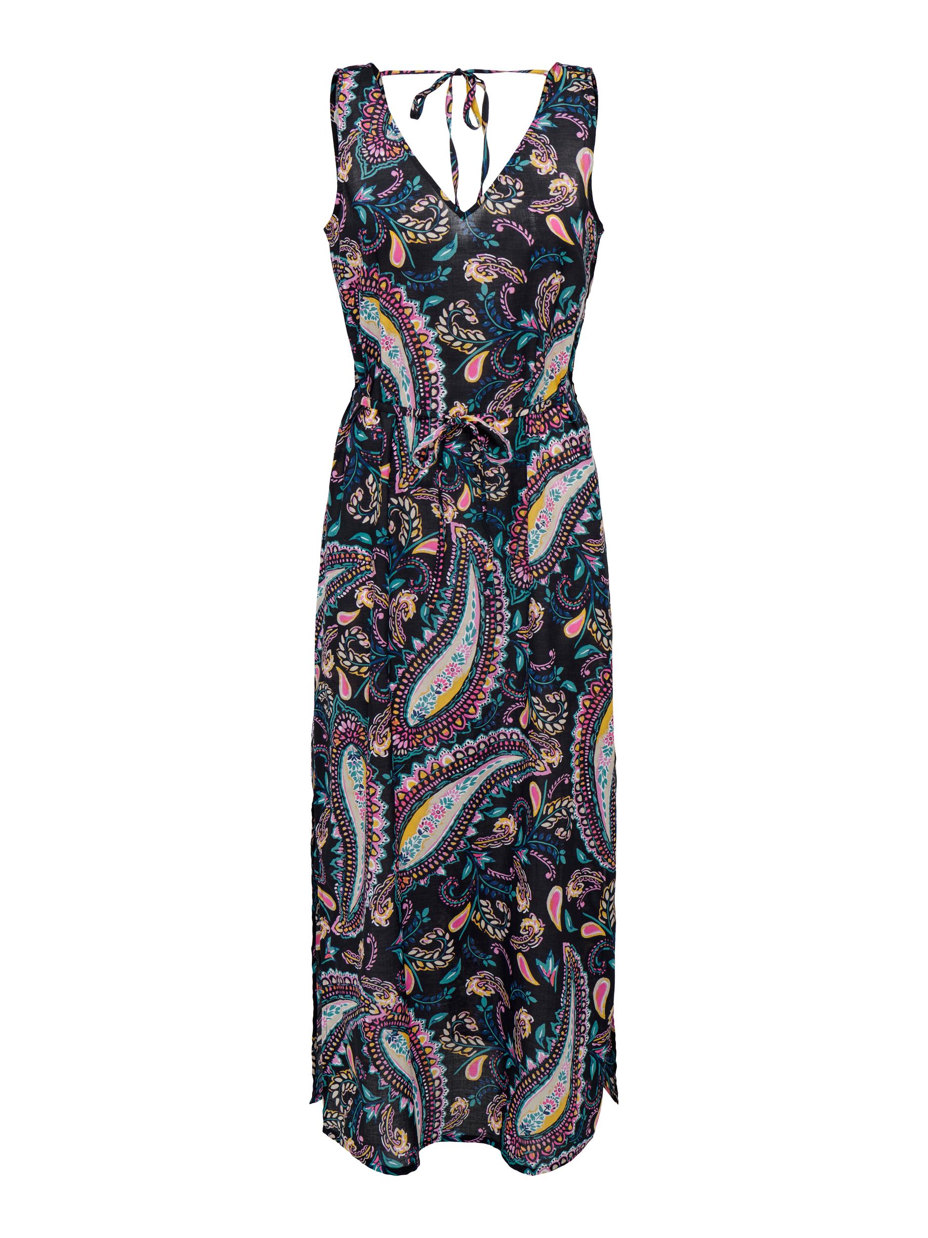Jacqueline de Yong Dámské šaty JDYCLEO Regular Fit 15295632 Black/Multi Pais L