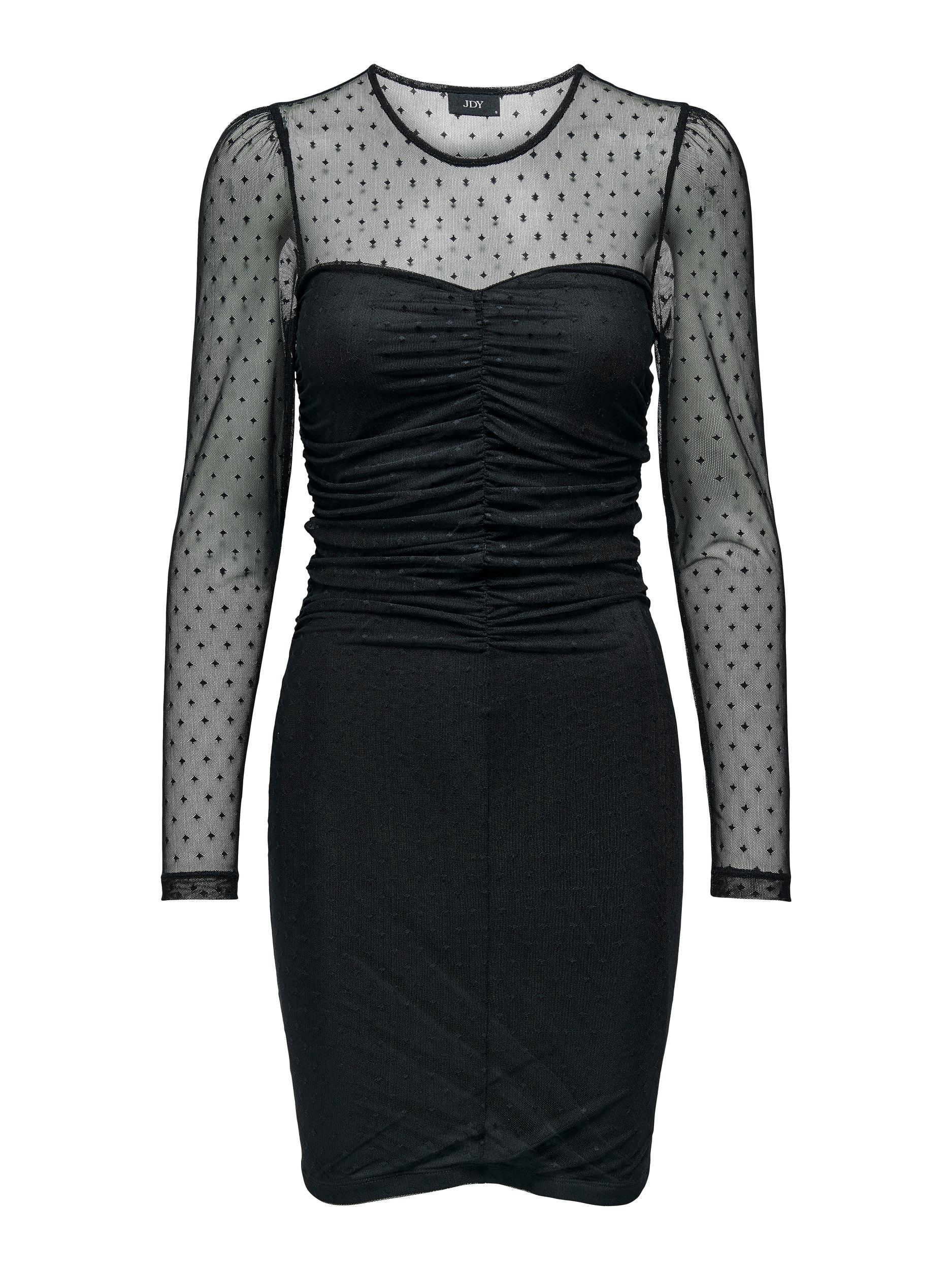 Jacqueline de Yong Dámské šaty JDYGABBY Regular Fit 15309493 Black XS