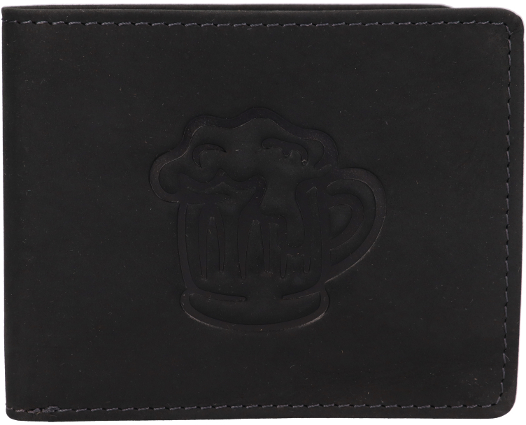Lagen Pánska kožená peňaženka 66-3701 BLK BIG MUG
