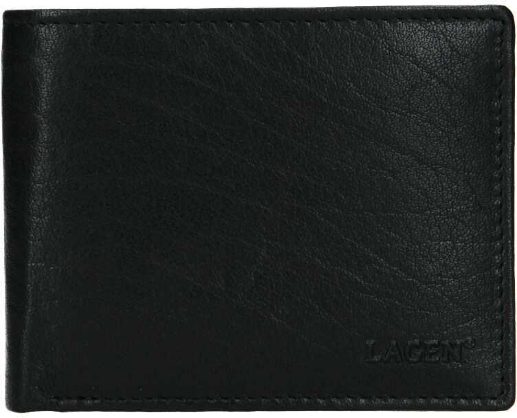Lagen Pánska kožená peňaženka W-8053 BLK