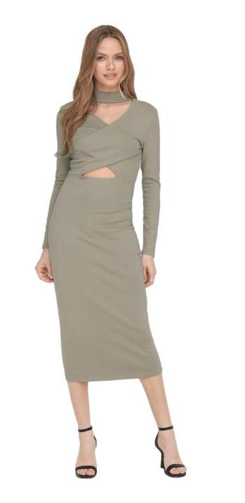 ONLY Dámské šaty ONLINA Standard Fit 15302675 Silver Sage M