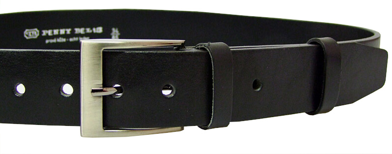 Penny Belts Pánský kožený opasek 22-60 black 105 cm