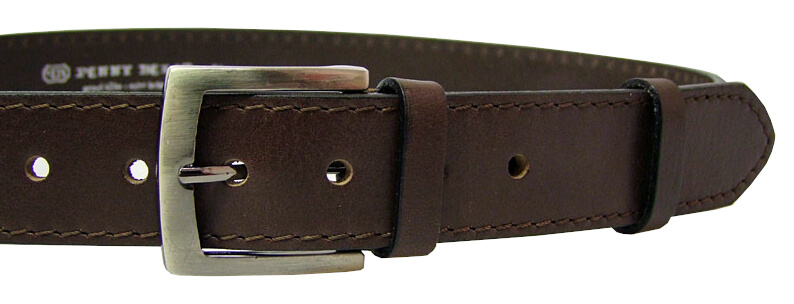 Penny Belts Pánský kožený opasek 25-1-40 brown 100 cm
