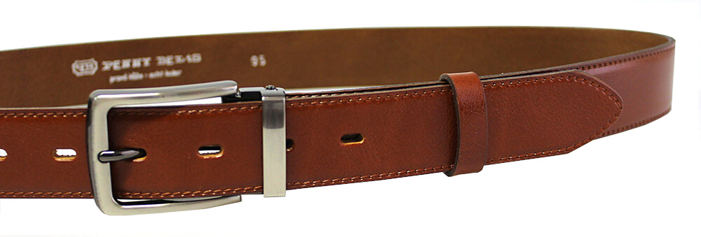 Penny Belts Pánský kožený společenský opasek 35-020-2-43 brown 95 cm