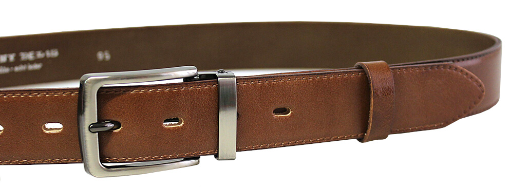 Penny Belts Pánský kožený společenský opasek 35-020-2-48 brown 100 cm