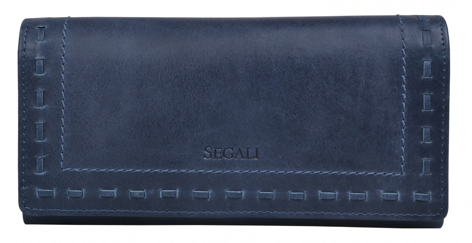 SEGALI Dámska kožená peňaženka 7052 indigo