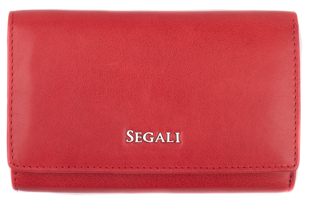 SEGALI Dámska kožená peňaženka 7074 S red