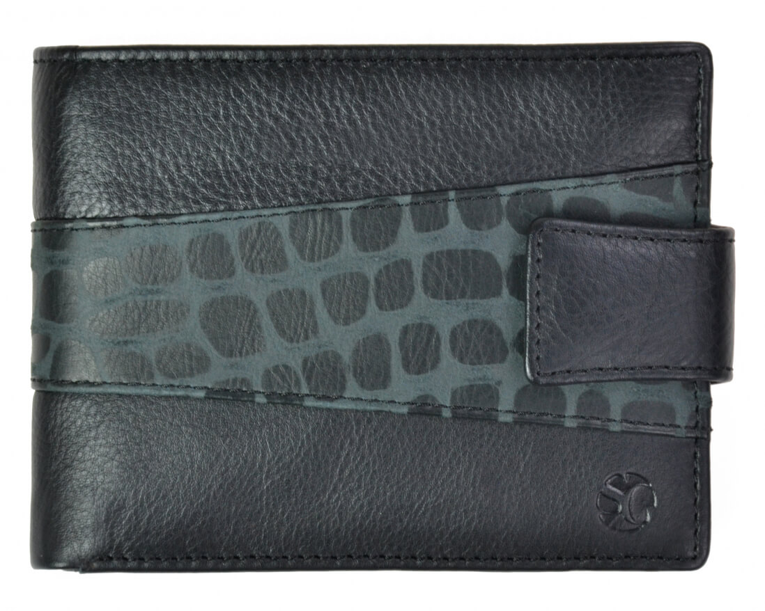 SEGALI Pánska kožená peňaženka 61325 CC black
