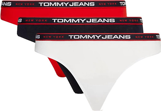 Tommy Hilfiger 3 PACK - dámská tanga PLUS SIZE UW0UW04709-0WE-plus-size XXL