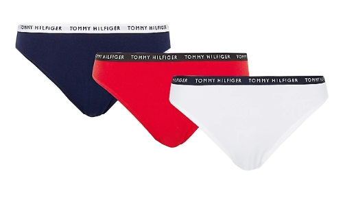 Tommy Hilfiger 3 PACK - dámske nohavičky Bikini UW0UW02828-0WS L