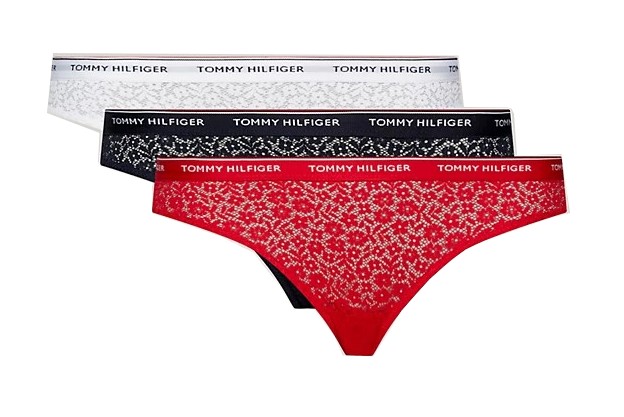 Tommy Hilfiger 3 PACK - dámske nohavičky Brief UW0UW04897-0X0 XL