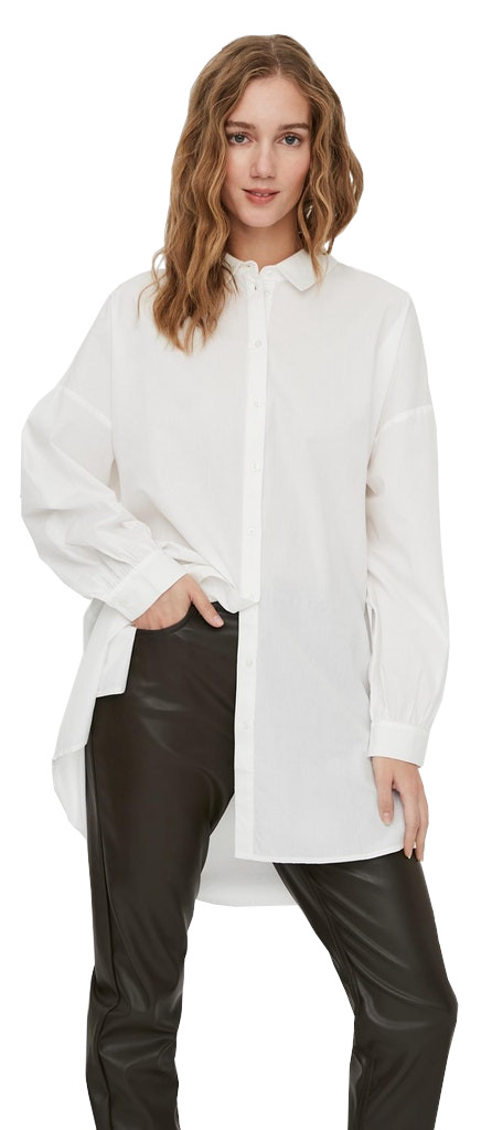Vero Moda Dámska košeľa VMBINA Loose Fit 10250576 Snow White XL