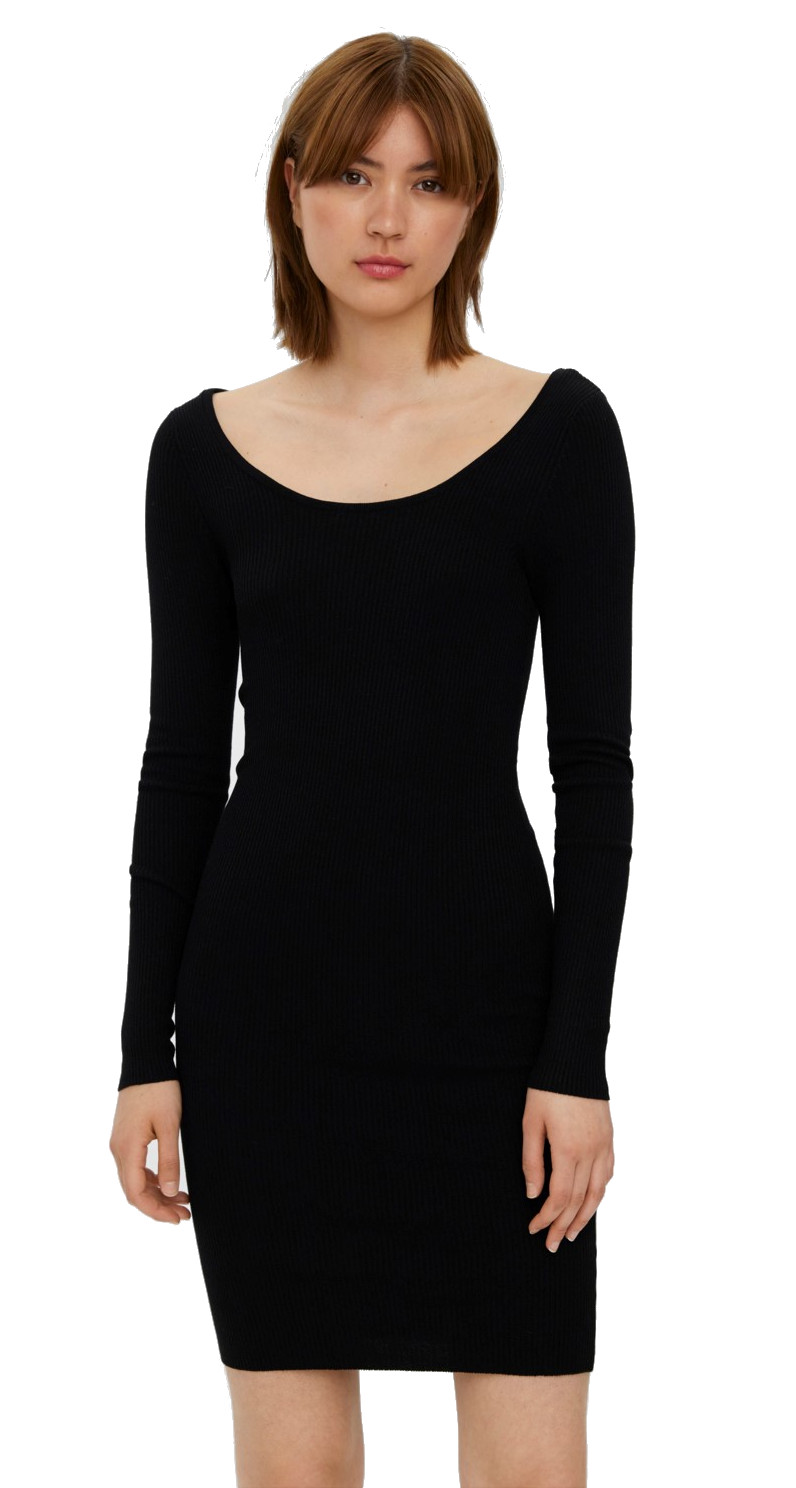 Vero Moda Dámské šaty VMGLORY Slim Fit 10268007 Black S