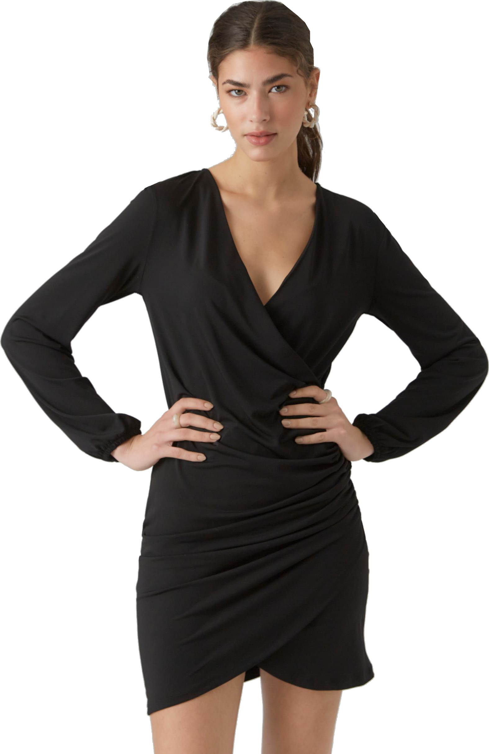 Vero Moda Dámske šaty VMHADLEY Regular Fit 10299645 Black XL
