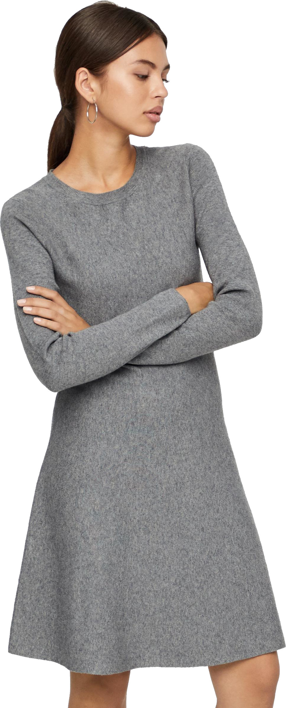 Vero Moda Dámské šaty VMNANCY 10206027 Medium Grey Melange XS