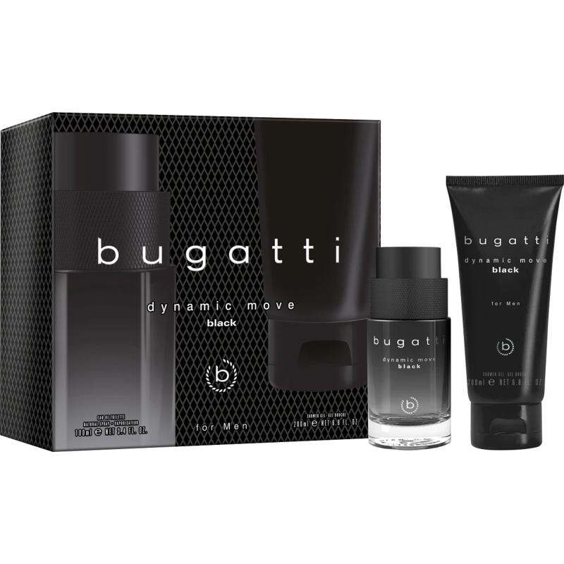 Bugatti Dynamic Move Black - EDT 100 ml + sprchový gel 200 ml