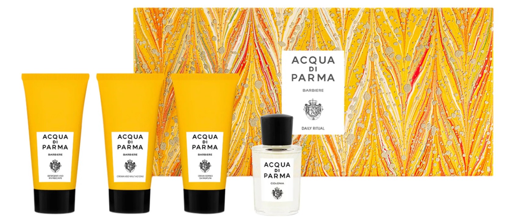 Acqua Di Parma Colonia - EDC 20 ml + osvěžující mycí prostředek na obličej 40 ml + krém na holení 40 ml + multifunkční krém na obličej 40 ml