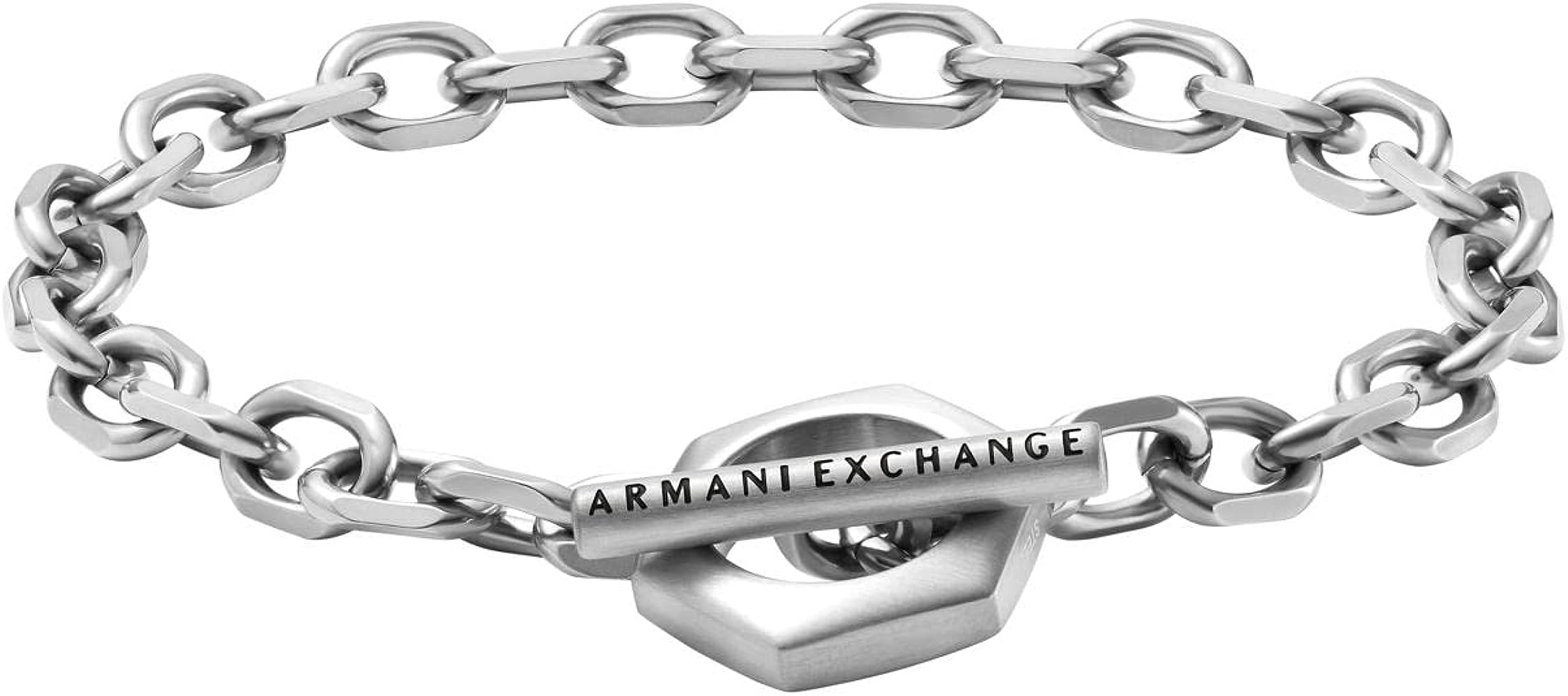 Armani Exchange Módny pánsky oceľový náramok AXG0103040