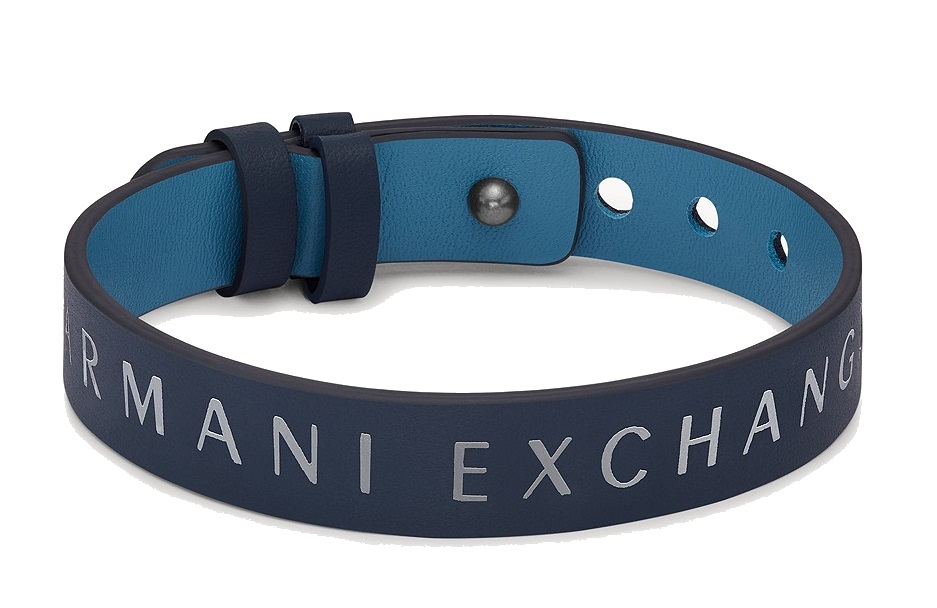 Armani Exchange -  Stylový pánský kožený náramek AXG0106040