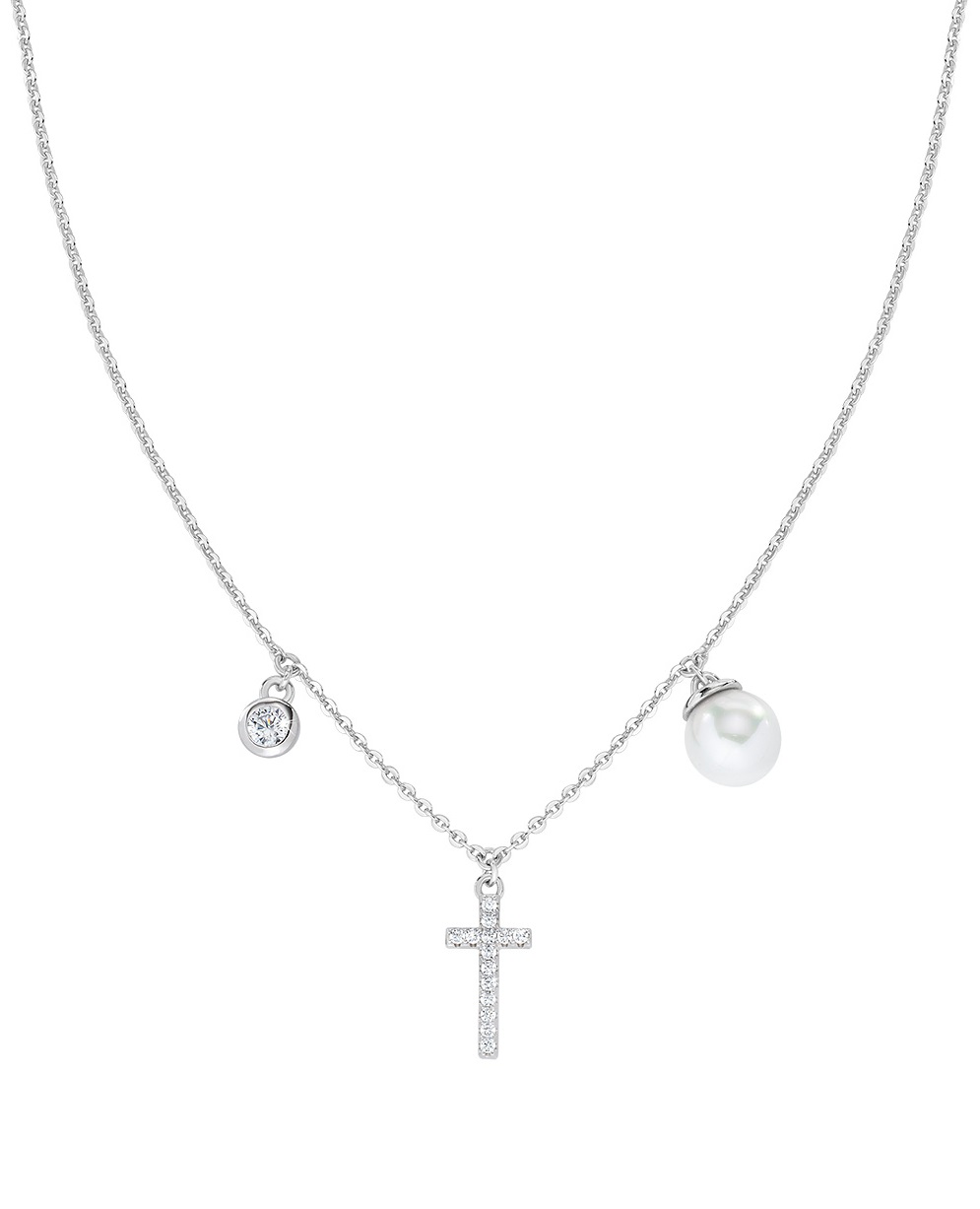 Amen -  Jemný stříbrný náhrdelník s přívěsky Subjects CLCRPEBBZ