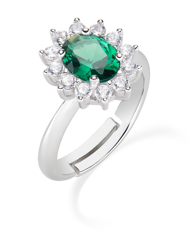 Amen -  Nádherný stříbrný prsten se zirkony Lady ANLDGBBVE 58 mm