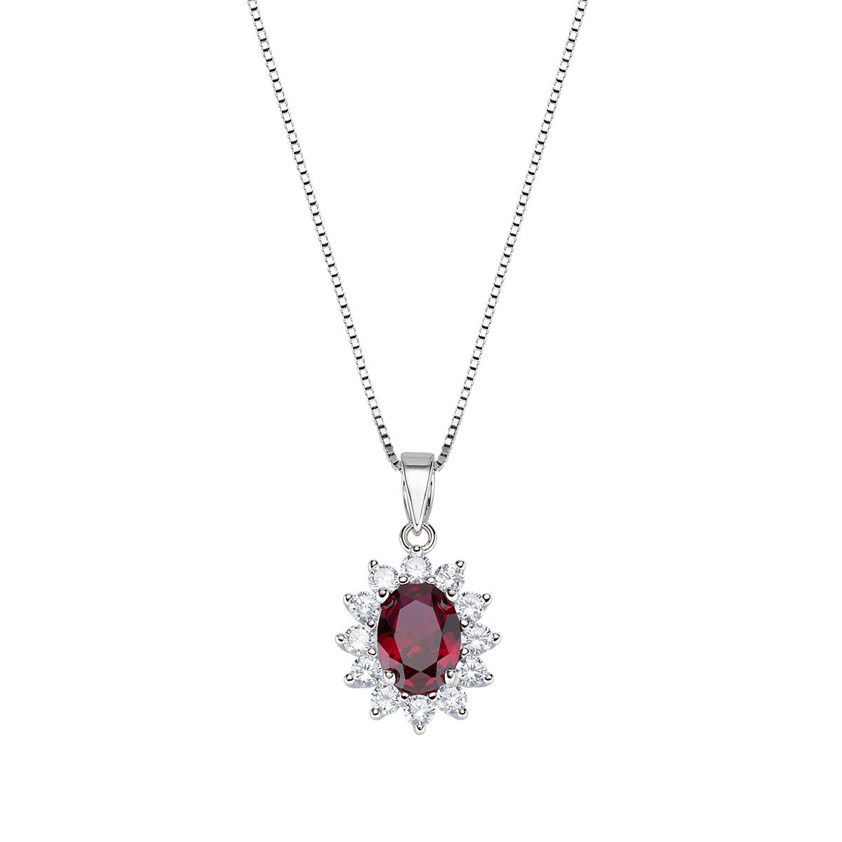 Amen Půvabný stříbrný náhrdelník se zirkony Lady CLLDGBBR (řetízek, přívěsek)