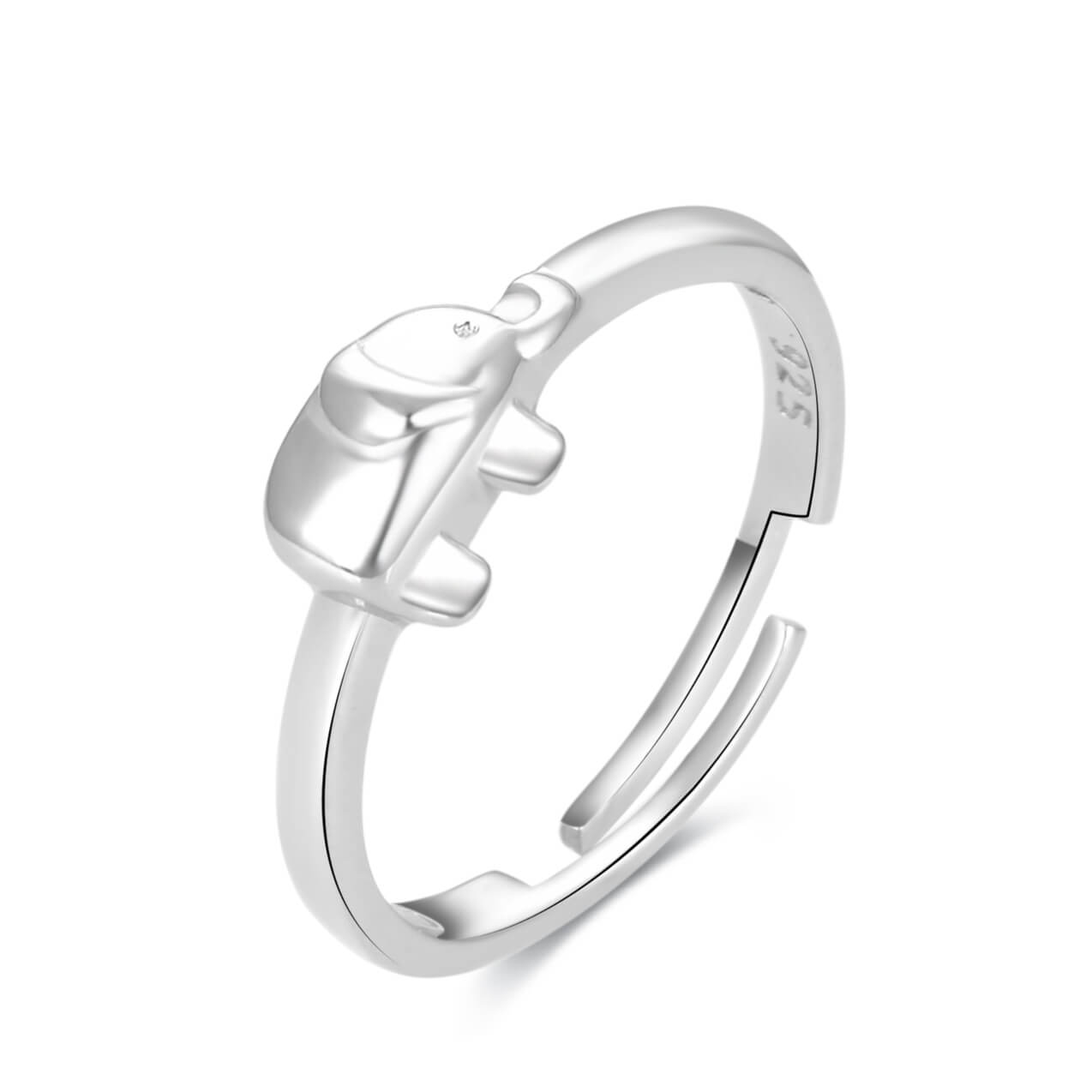 Beneto -  Hravý stříbrný prsten na nohu Slon AGGF490