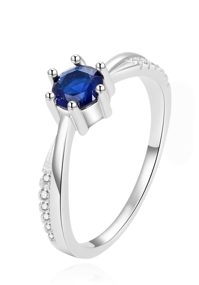 Beneto Krásný stříbrný prsten se zirkony AGG305L 58 mm