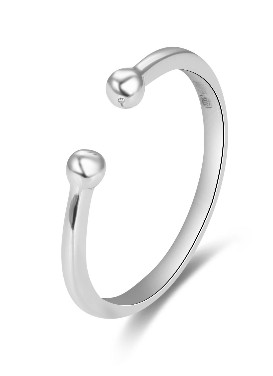 Beneto -  Minimalistický otevřený prsten ze stříbra AGG470