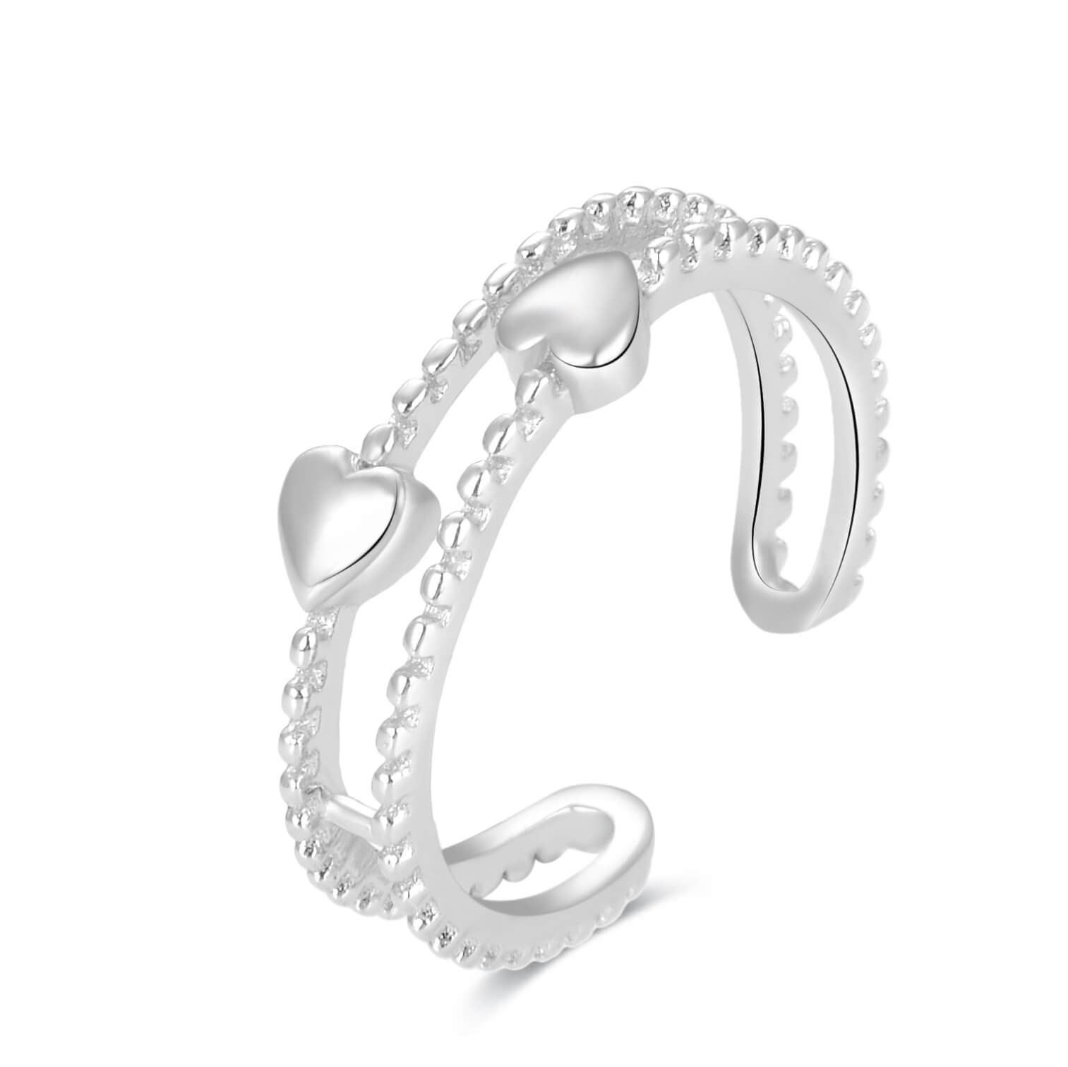 Beneto -  Romantický stříbrný prsten na nohu AGGF485