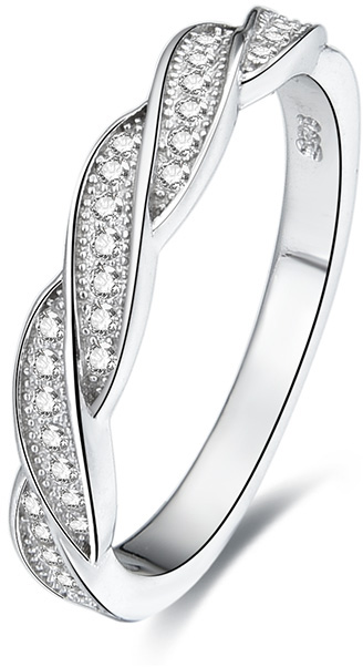Beneto Stříbrný prsten s krystaly AGG184 60 mm