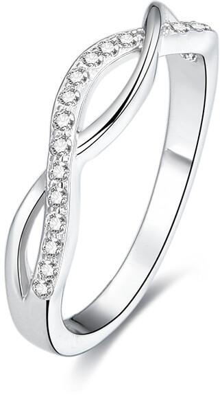 Beneto Stříbrný prsten s krystaly AGG190 58 mm