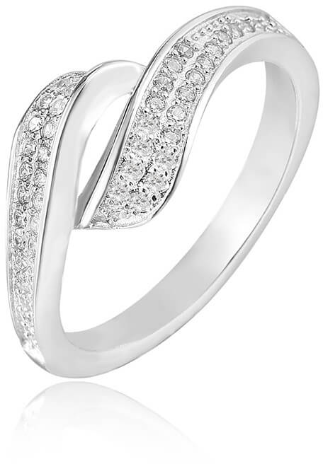Beneto -  Stříbrný prsten s krystaly AGG209 56 mm