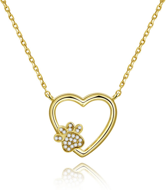 Beneto Zlatý náhrdelník Láska k maznáčikovi AGS702 / 48-GOLD