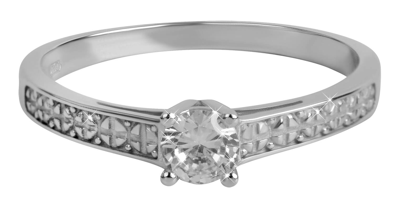 Brilio -  Dámský prsten s krystalem 226 001 01017 07 54 mm
