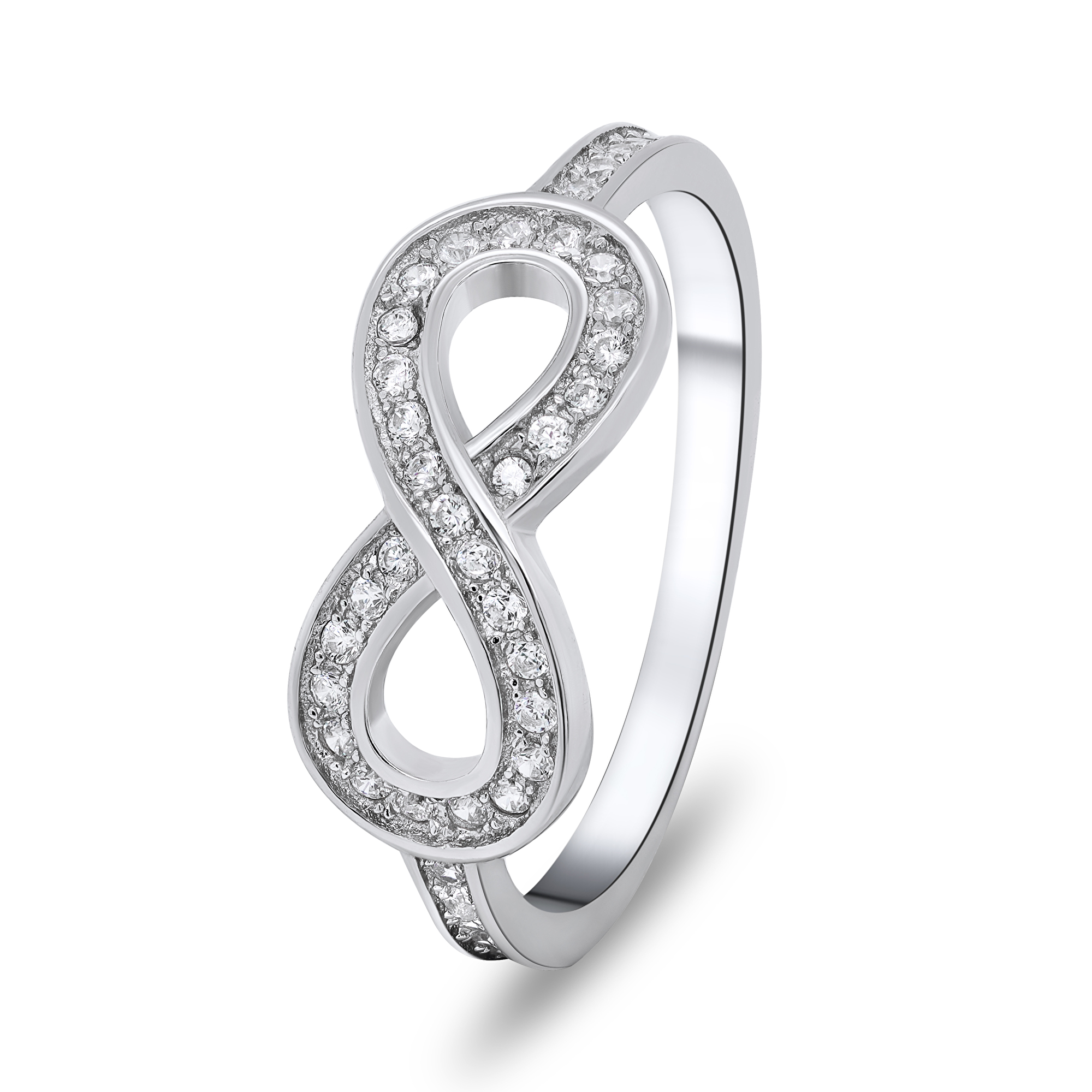 Brilio Silver Designový stříbrný prsten nekonečno RI013W 54 mm