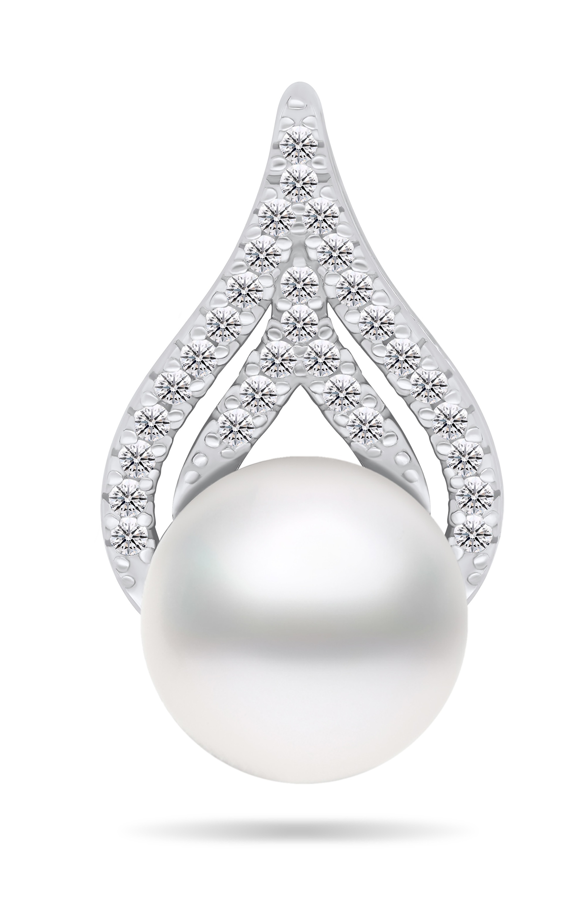 Brilio Silver Elegantný perlový prívesok zo striebra PT93W