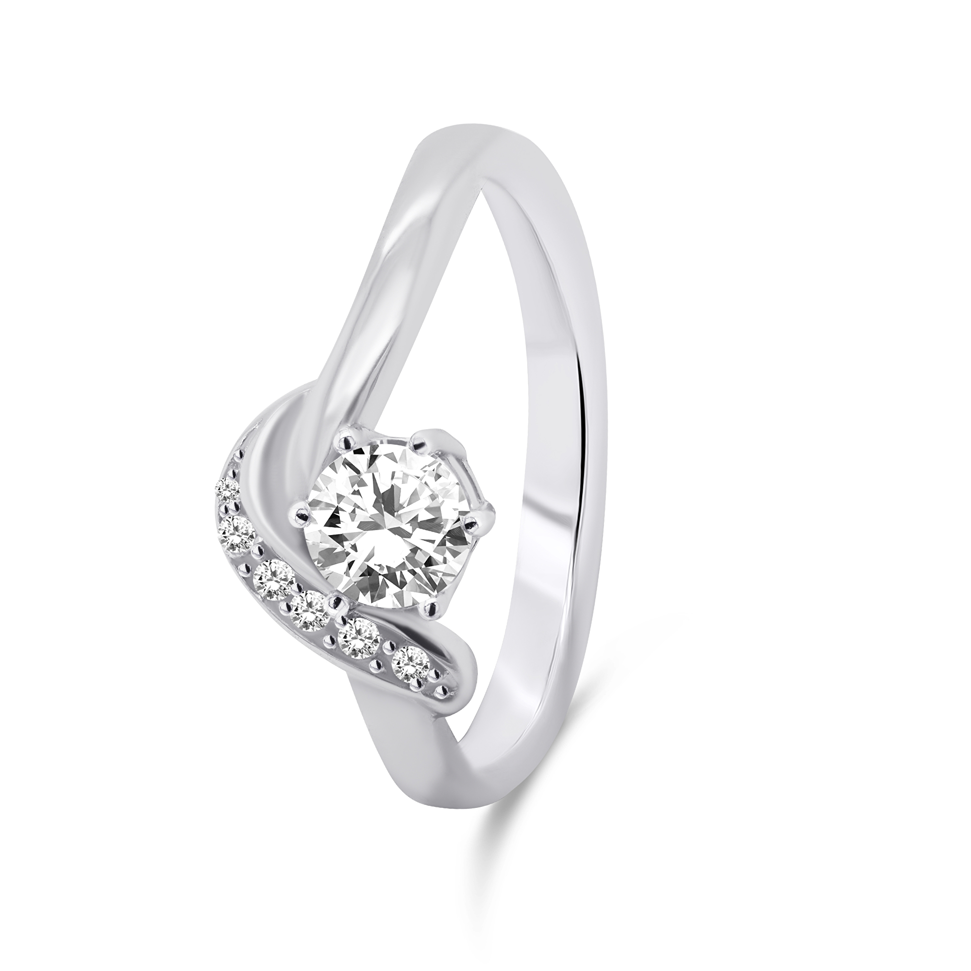Brilio Silver Elegantní stříbrný prsten se zirkony RI048W 56 mm