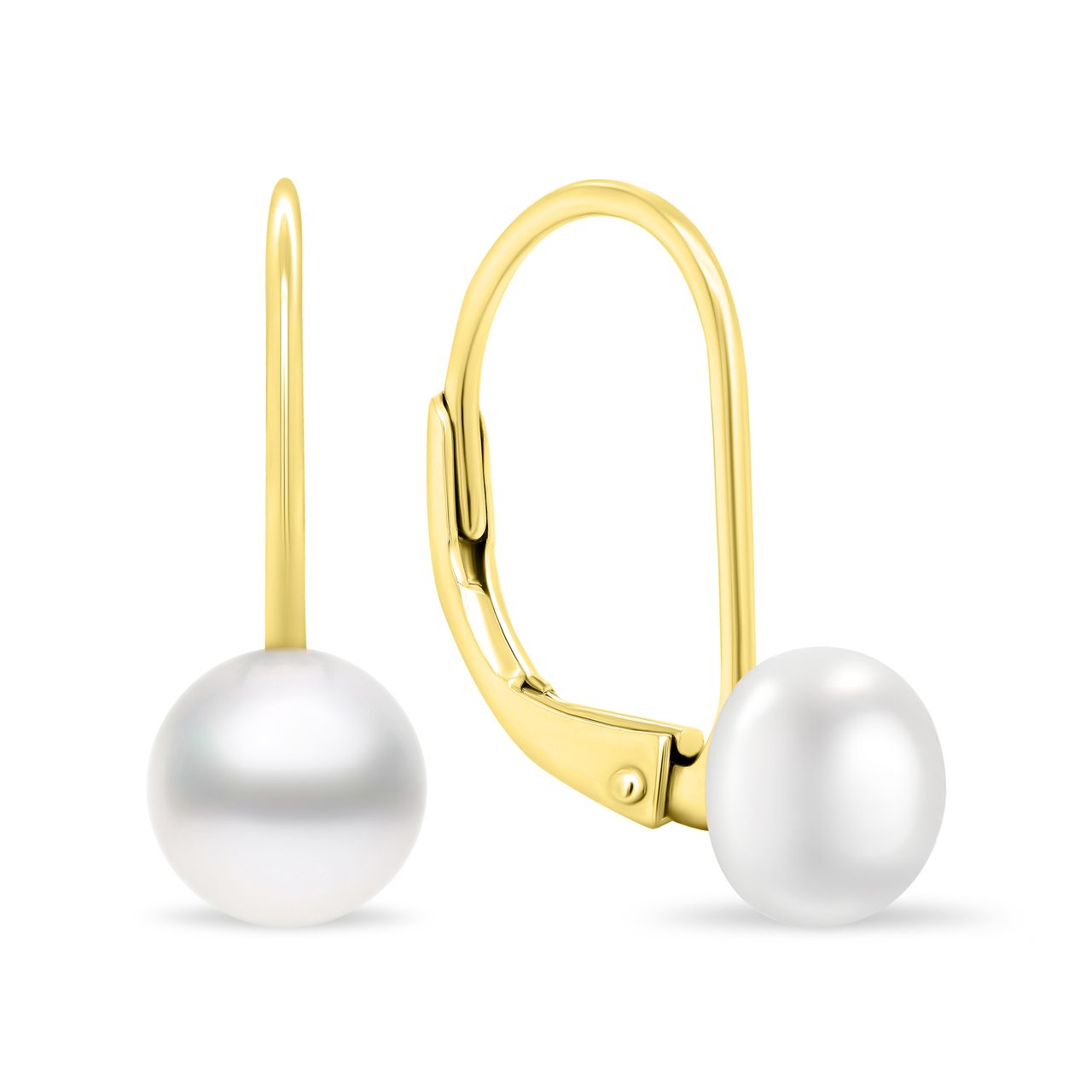 Brilio Silver -  Jemné pozlacené náušnice s pravými perlami EA409Y/410/411 0,6 cm