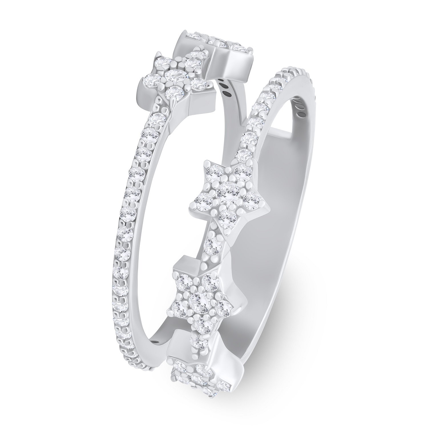 Brilio Silver Krásný stříbrný prsten s hvězdami RI095W 56 mm