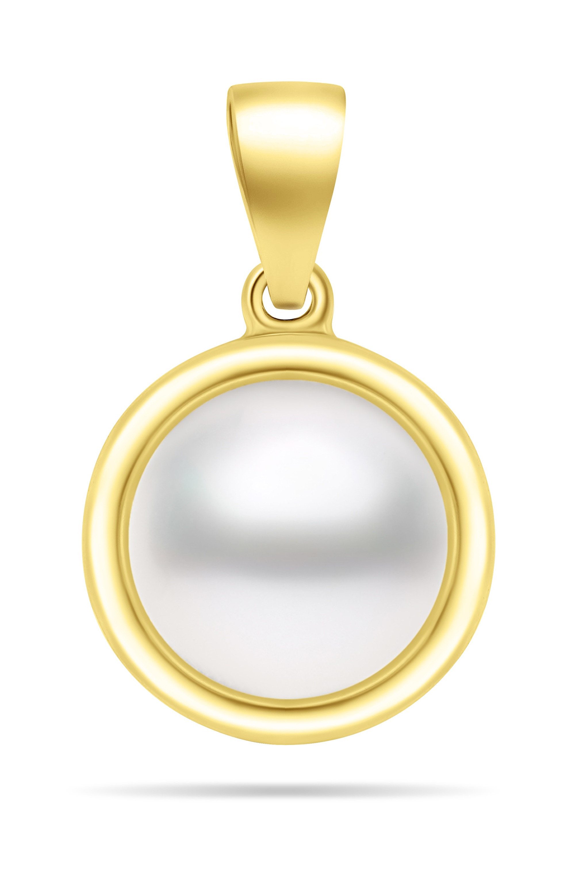 Brilio Silver Minimalistický pozlátený prívesok s pravou perlou PT89Y