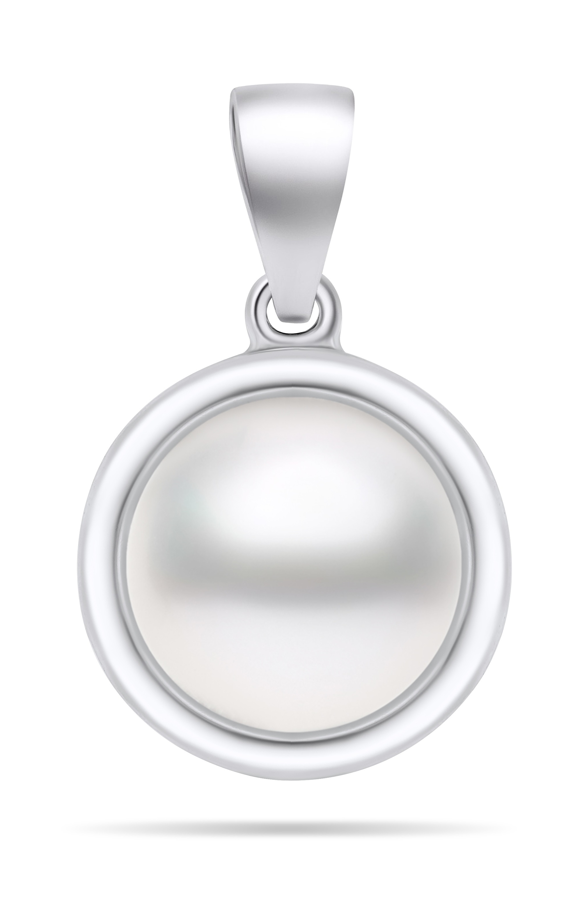 Brilio Silver Minimalistický strieborný prívesok s pravou perlou PT89W