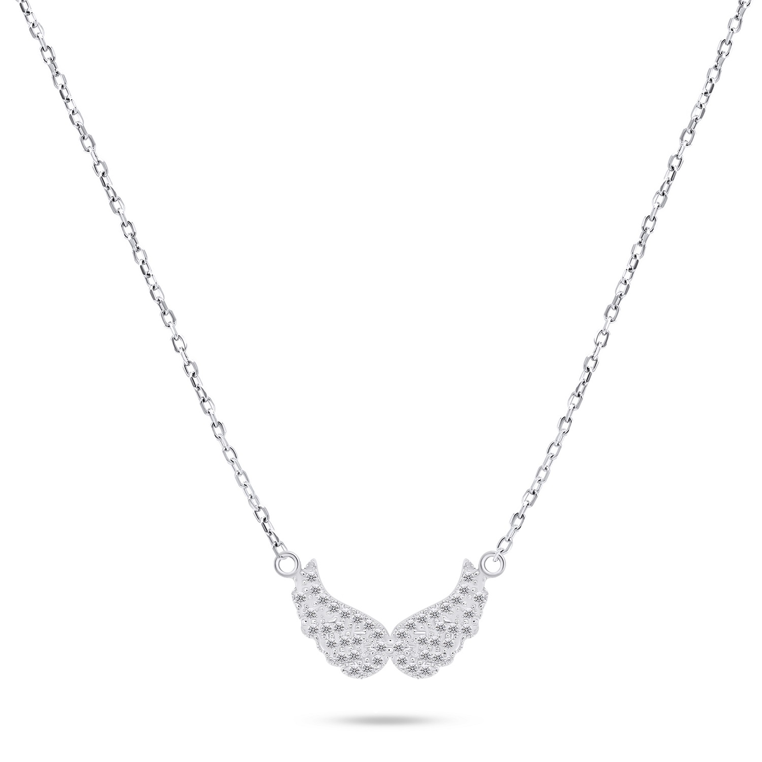 Brilio Silver -  Něžný stříbrný náhrdelník Andělská křídla NCL84W
