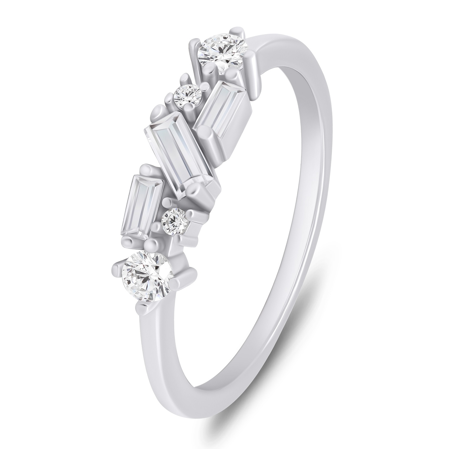 Brilio Silver -  Okouzlující stříbrný prsten s kubickými zirkony RI071W 58 mm