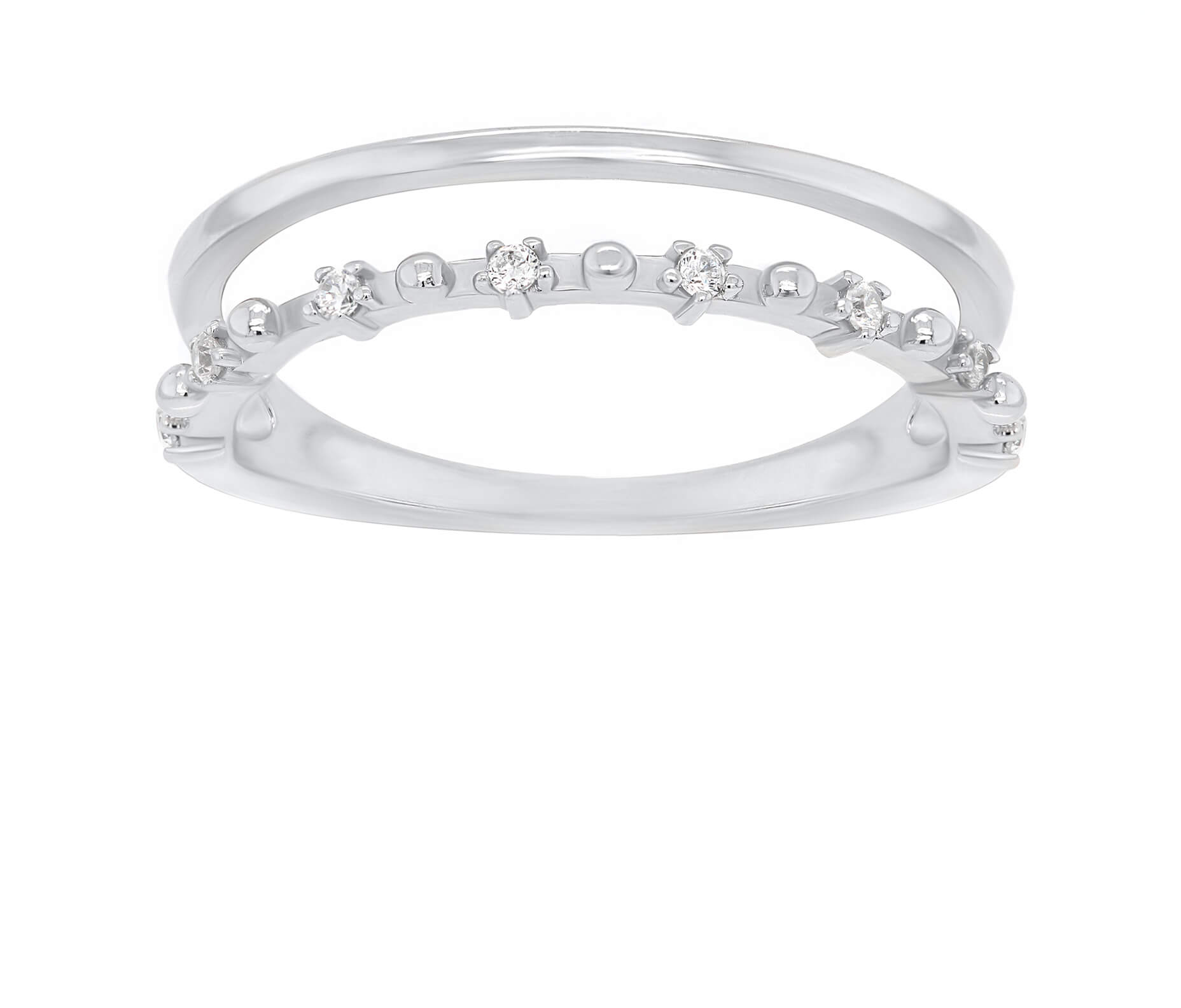 Brilio Silver Okouzlující stříbrný prsten se zirkony GR043W 54 mm