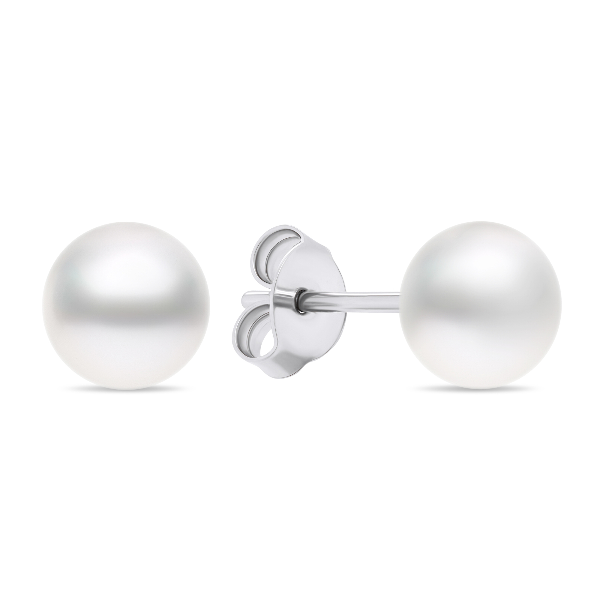 Brilio Silver Půvabné stříbrné náušnice pecky s pravými perlami EA585/6/7/8W 0,8 cm