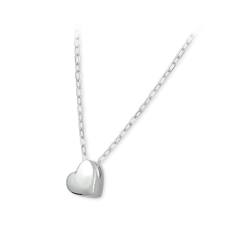 Brilio Silver Pôvabný strieborný náhrdelník Srdce 473 001 01761 04
