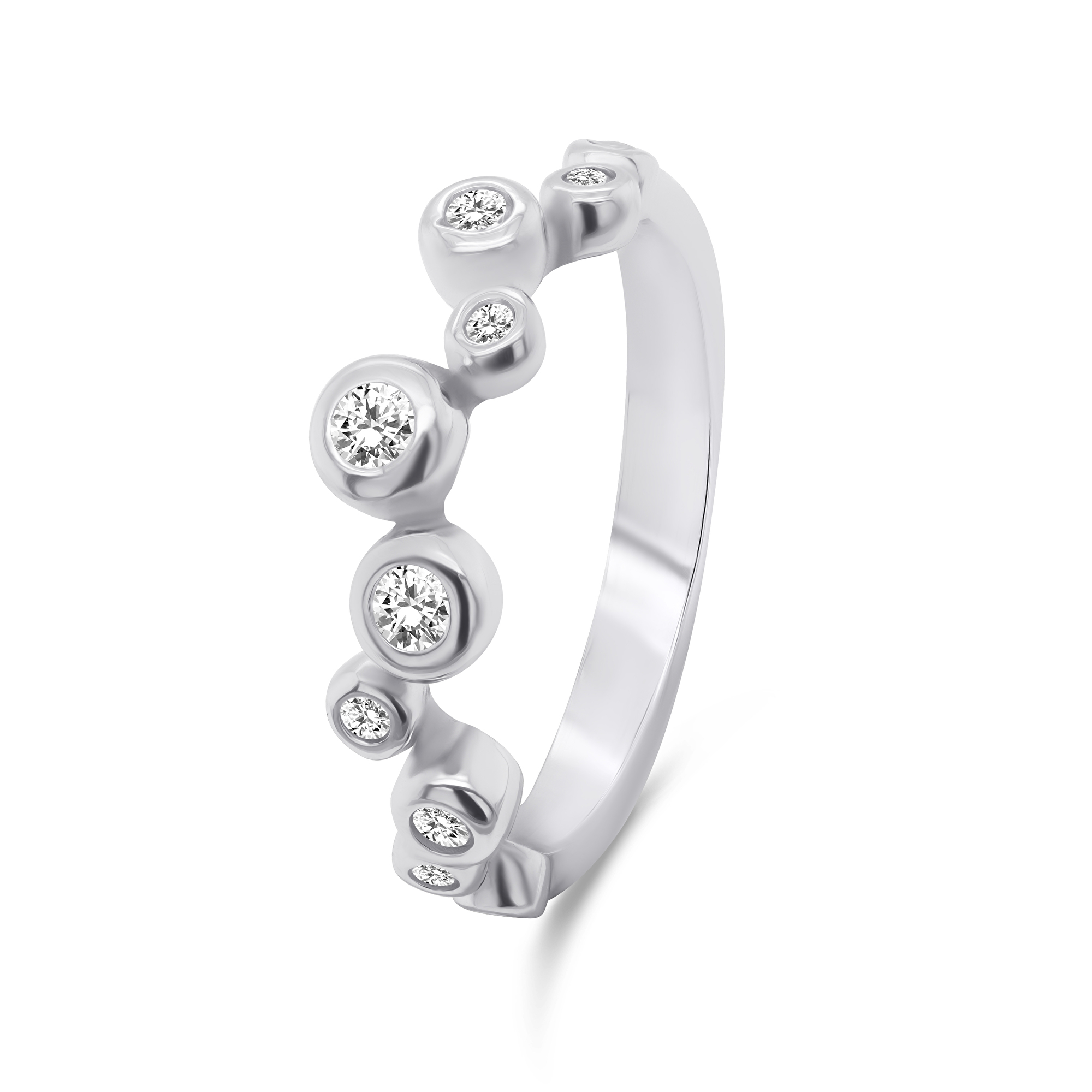 Brilio Silver Pôvabný strieborný prsteň so zirkónmi RI060W 52 mm