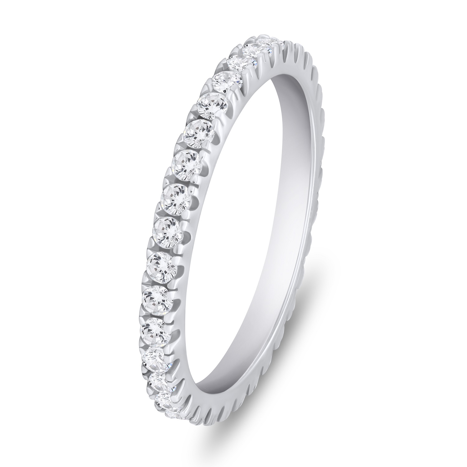 Brilio Silver Půvabný stříbrný prsten se zirkony RI085W 52 mm