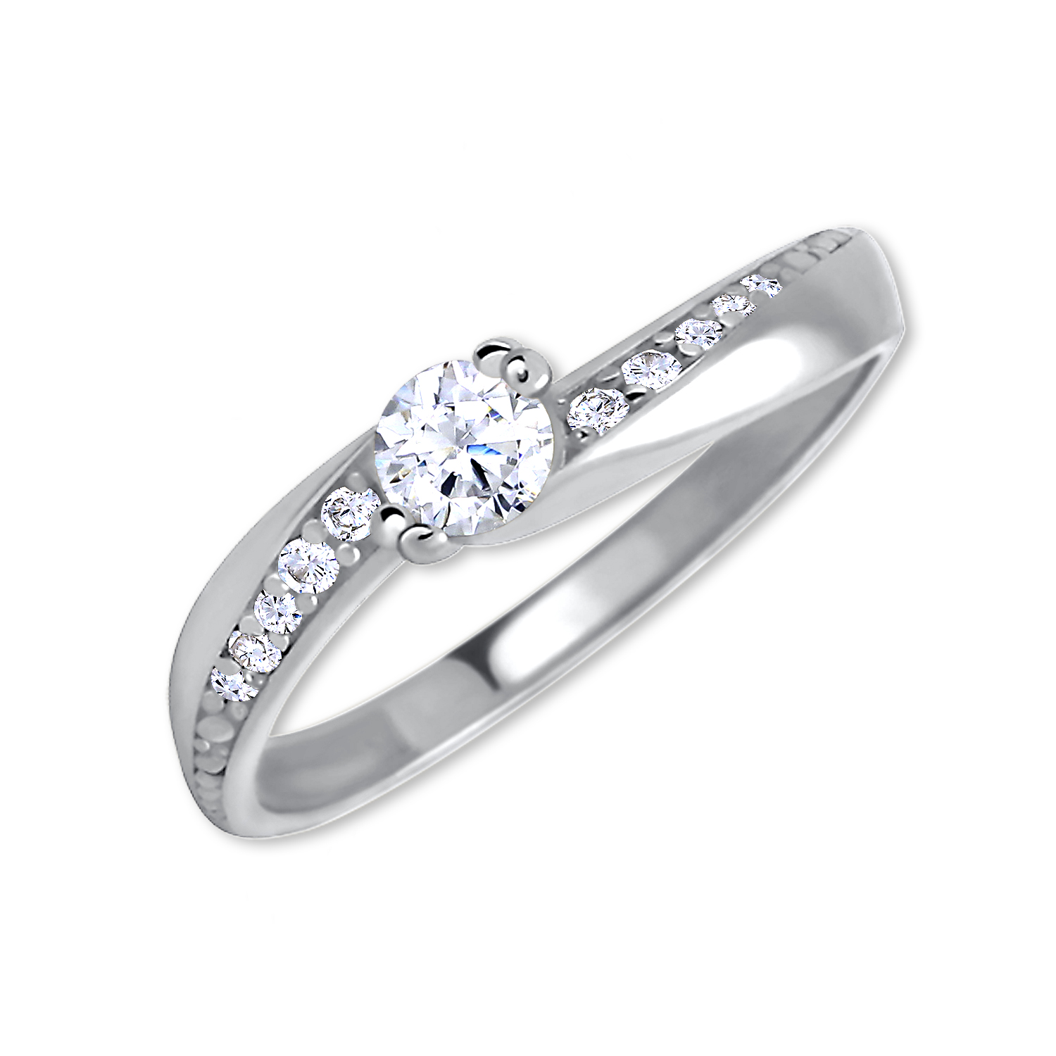 Brilio Silver Stříbrný zásnubní prsten se zirkony 426 001 00530 04 59 mm